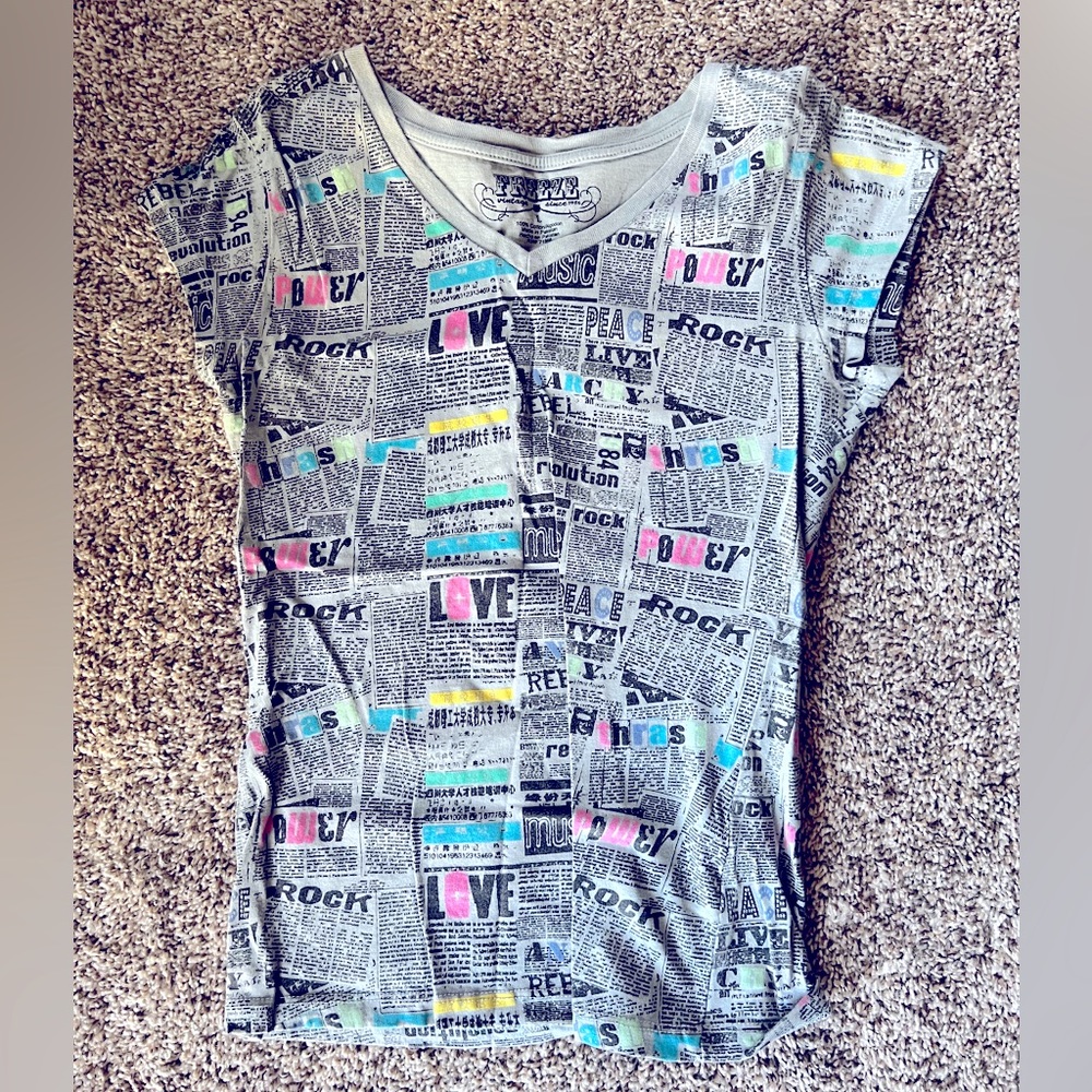 Newspaper clippings tshirt